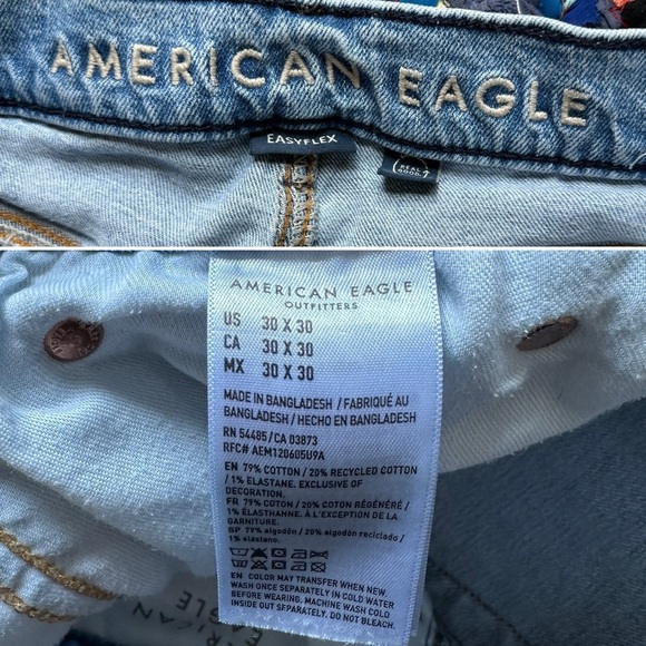 American Eagle Light Wash Jorts Blue Jean Cutoff Denim Shorts Women’s Size 30 - Picture 14 of 16